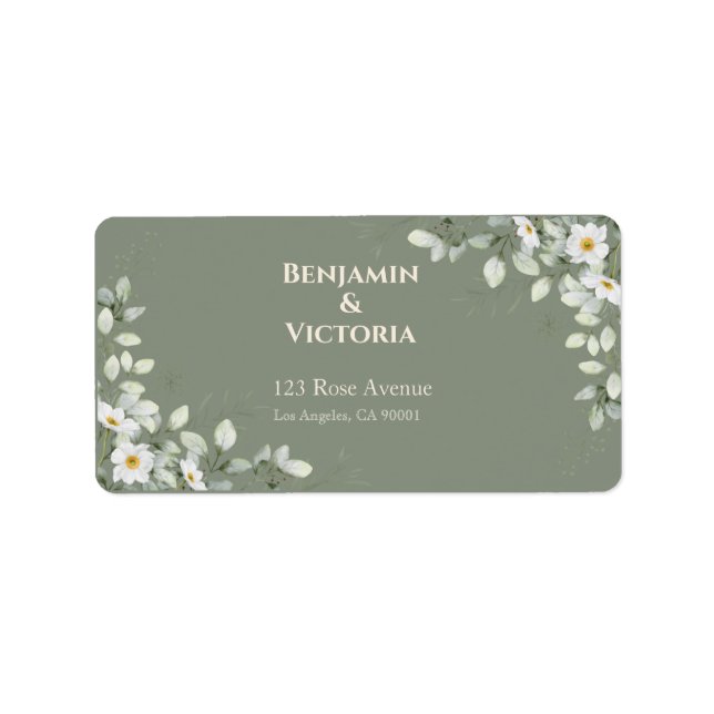 Minimalistiska Etiкетter för Bröllagspresenter Adressetikett (Framsidan)