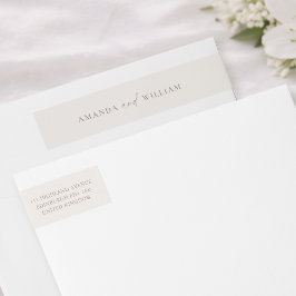 Minimalistiska etiketter för returadress för bröll