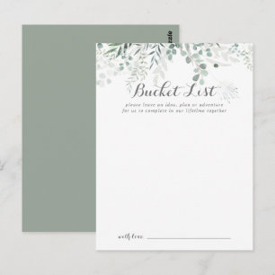 Minimalistiska eucalyptus bröllops hinklista kort