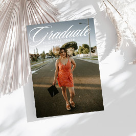 Minimalistiska examensannonser med 4 bilder inbjudningar