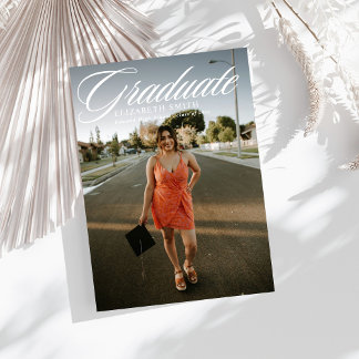 Minimalistiska examensannonser med 4 bilder inbjudningar