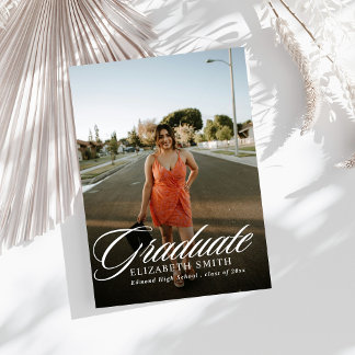 Minimalistiska examensannonser med 4 bilder inbjudningar