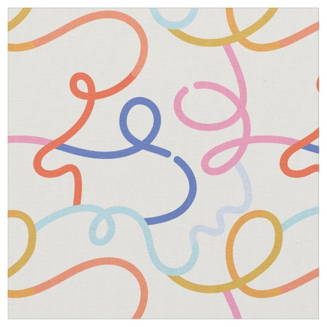 Minimalistiska färgglada linjer streck  tyg (Närbild)