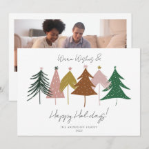 Minimalistiska Festiva Julgranar Foto