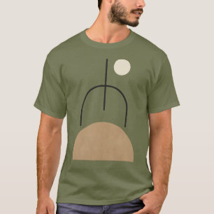 Minimalistiska former Artwork Manar Mörk T-Shirt