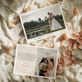 Minimalistiska Fotografi Brudpar Tack Kort