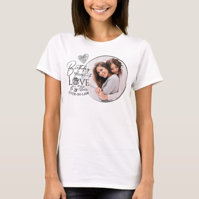Minimalistiska Fotopresenter Till Svägerska T Shirt (Framsida)