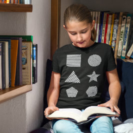 Minimalistiska geometriska former grafik t shirt