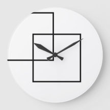 Minimalistiska geometriska fyrkantiga rund