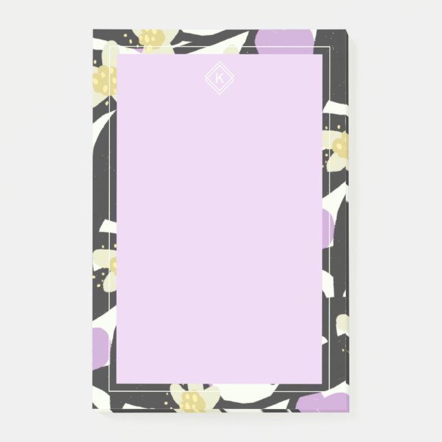 Minimalistiska Grenar Flowers Hearts Kärlek Valent Post-it Block (Framsida)