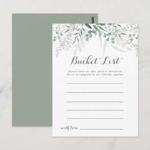 Minimalistiska gröna eucalyptus hinklista kort
