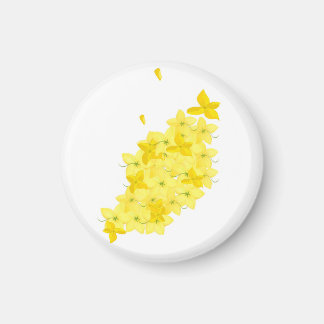 Minimalistiska gula blommor magnet