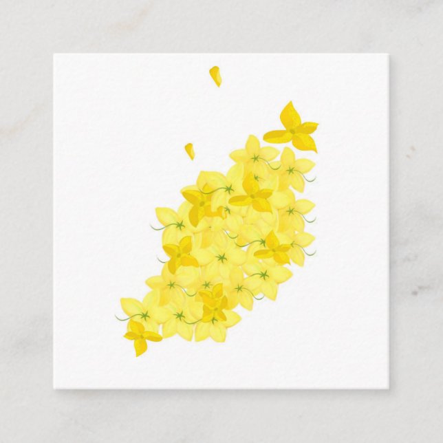 Minimalistiska gula blommor tilläggskort (Framsida)
