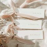 Minimalistiska Guld Bröllops Namnskylt Platskort Inbjudningar<br><div class="desc">Observera: dessa platskort måste trimmas för hand hemma! Det finns skärlinjer på baksidan för att hjälpa dig klippa platskorten jämnt. Kort kommer inte att vara förtrimma!</div>