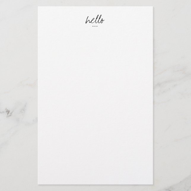 Minimalistiska Hälsningar Brevpapper (Framsida)