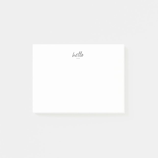 Minimalistiska hälsningar post-it block (Framsida)