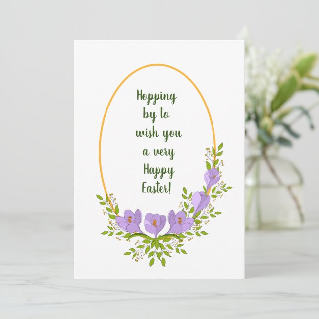 Minimalistiska helgdag: Crocus blommor Påsk (Stående Fram)