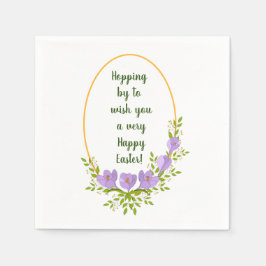 Minimalistiska helgdag: Crocus blommor Påsk Pappersservett