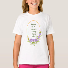 Minimalistiska helgdag: Crocus blommor Påsk T Shirt