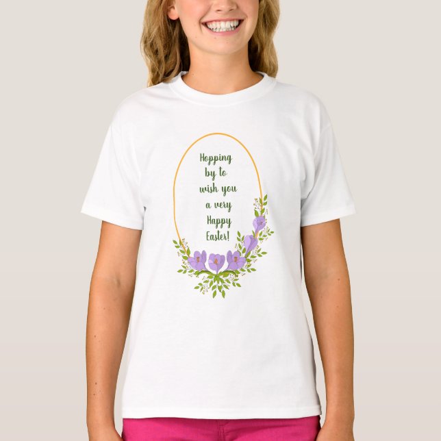 Minimalistiska helgdag: Crocus blommor Påsk T Shirt (Framsida)