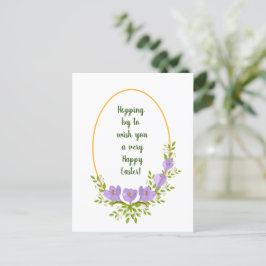 Minimalistiska helgdag: Crocus blommor Påsk Vykort