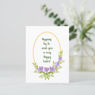 Minimalistiska helgdag: Crocus blommor Påsk Vykort