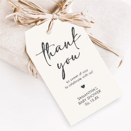 Minimalistiska Hello Baby Baby Shower Presentkorts Presentetikett