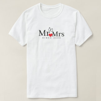 Minimalistiska herr och fru sedan år Anpassad T Shirt