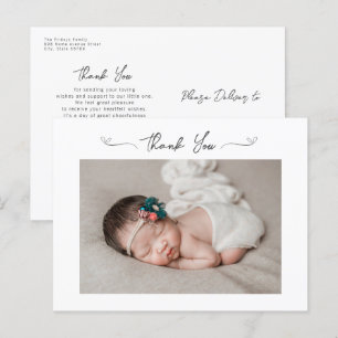 Minimalistiska Hjärtan Baby Shower Tacksamt Baby F Vykort