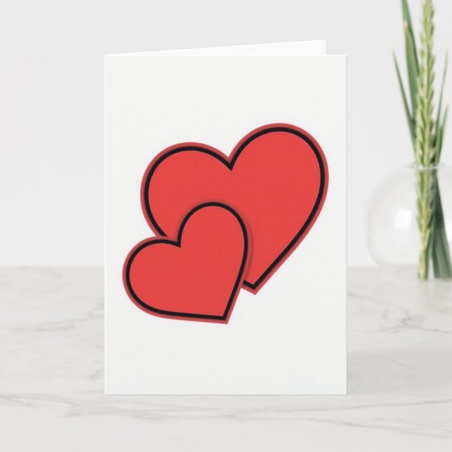 Minimalistiska Hjärtans Kort (Framsida)