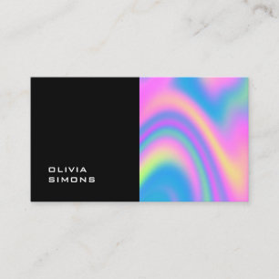 Minimalistiska holografiska Affärskort Visitkort