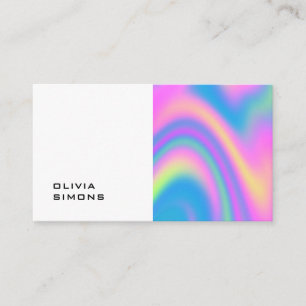 Minimalistiska holografiska Affärskort Visitkort