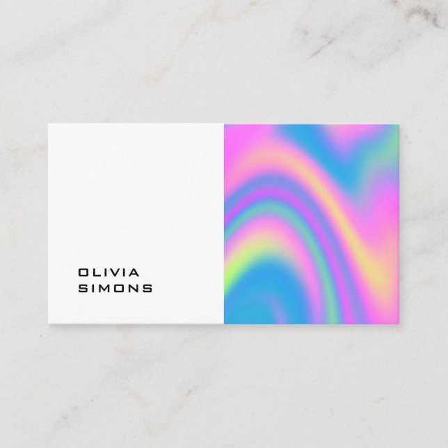 Minimalistiska holografiska Affärskort Visitkort (Framsida)