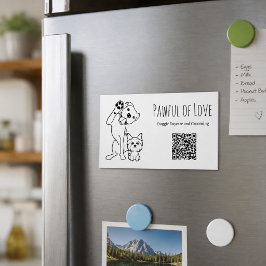 Minimalistiska HusdjursTjänster QR-kod Magnetiska Visitkort