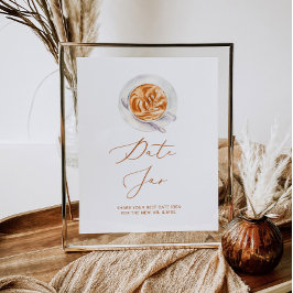 Minimalistiska idéer för kaffekväll på dejt. Dejtb Poster