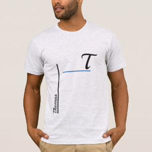 Minimalistiska initialer och vertikalt namn t shirt