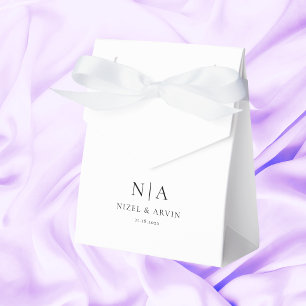 Minimalistiska Initialer Rena Vita Eleganta Klassi Presentaskar