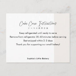 Minimalistiska Instruktioner för Husmanskost Tårta Tack Kort