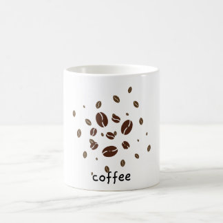 Minimalistiska kaffebönor estetisk keramikkopp kaffemugg