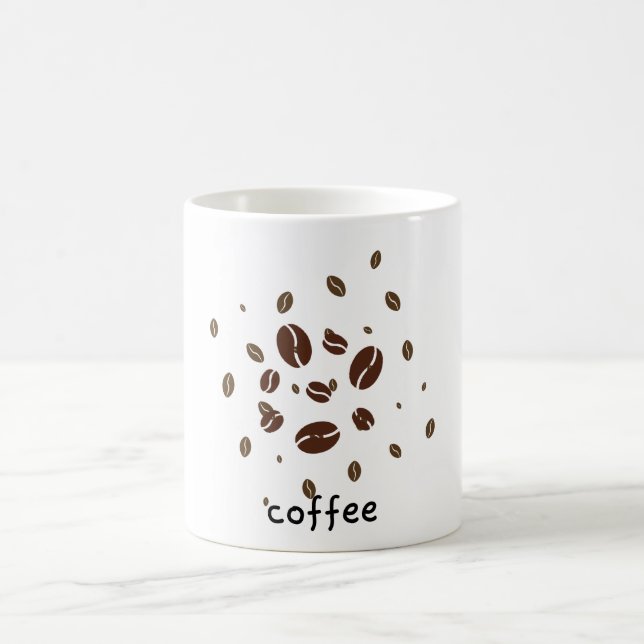 Minimalistiska kaffebönor estetisk keramikkopp kaffemugg (Center)