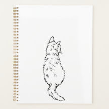 Minimalistiska katt bakre vy linje konst dagliga p