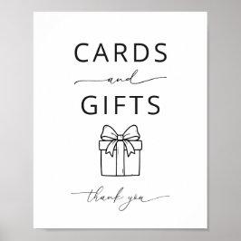 Minimalistiska Kort och Present Affisch Skylt