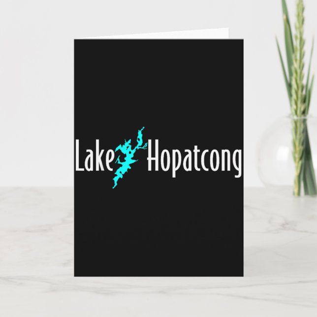 Minimalistiska Lake Hopatcong - New Jersey  Kort (Framsida)