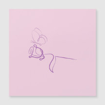 Minimalistiska lila ros papper servetter