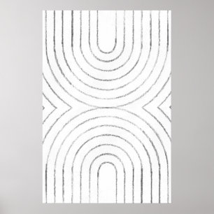 Minimalistiska linjära bågar poster