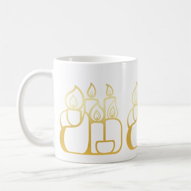 Minimalistiska ljus kaffemugg (Vänster)