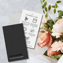 Minimalistiska Märkre med modern blomstervård Visitkort