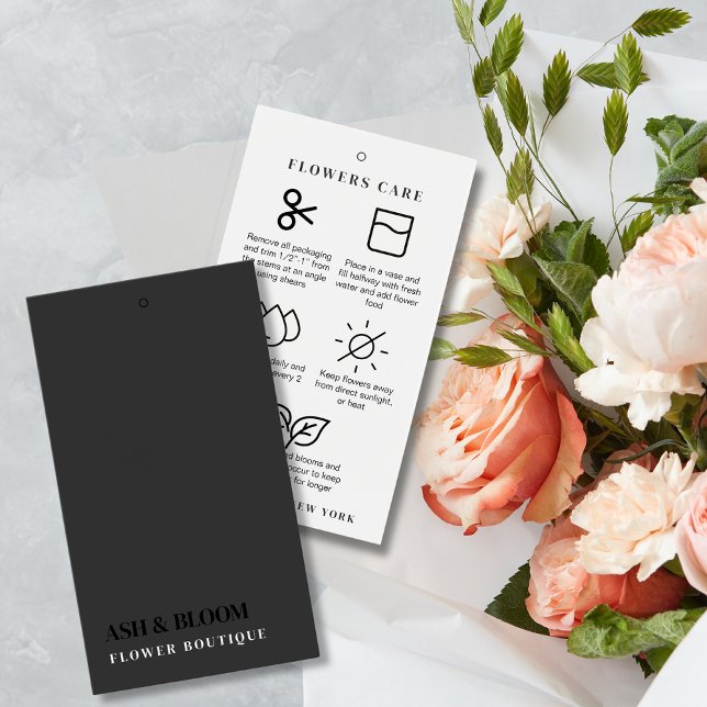 Minimalistiska Märkre med modern blomstervård Visitkort (Skapare uppladdad)