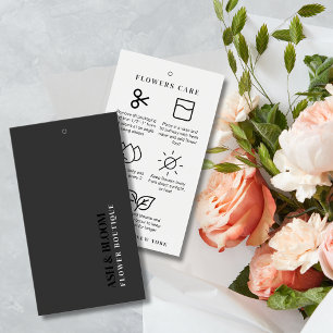 Minimalistiska Märkre med modern blomstervård Visitkort