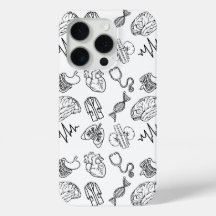 Minimalistiska Medicinska Klotter iPhone 15 Pro Fo